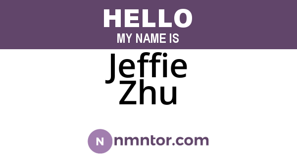 Jeffie Zhu
