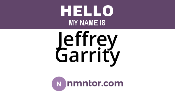 Jeffrey Garrity