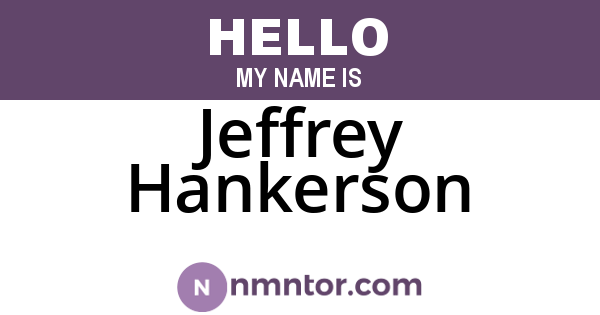 Jeffrey Hankerson