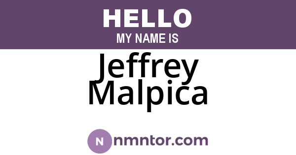 Jeffrey Malpica
