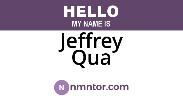 Jeffrey Qua