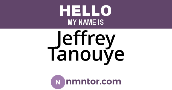 Jeffrey Tanouye