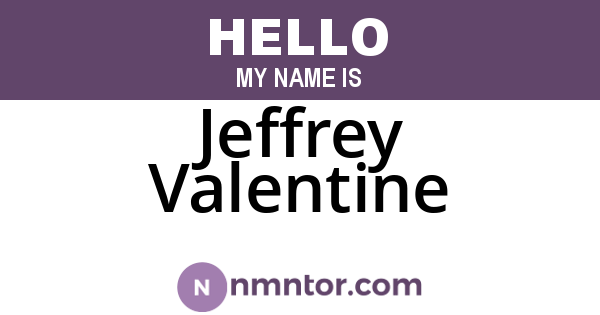 Jeffrey Valentine