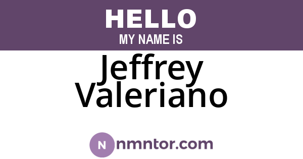 Jeffrey Valeriano