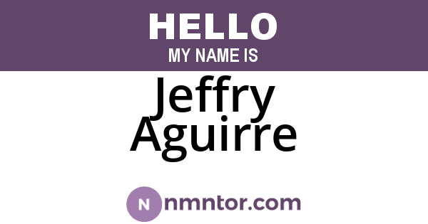 Jeffry Aguirre