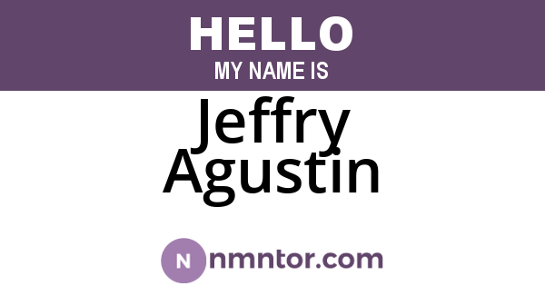 Jeffry Agustin