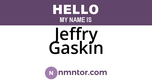 Jeffry Gaskin