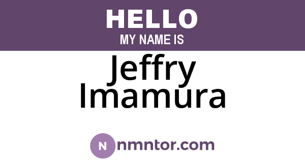 Jeffry Imamura