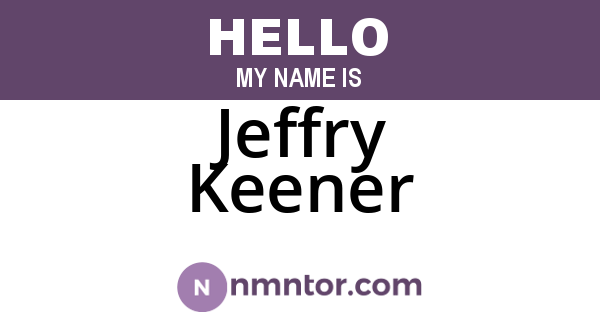 Jeffry Keener