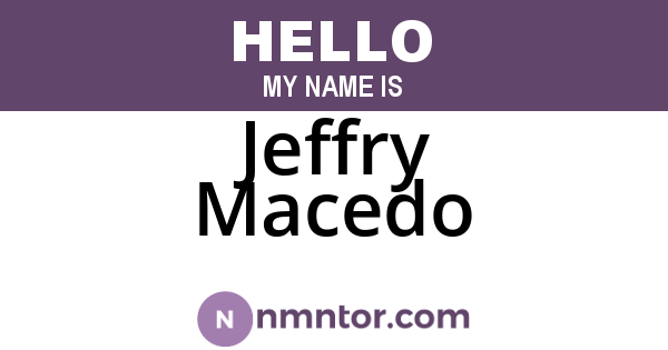 Jeffry Macedo