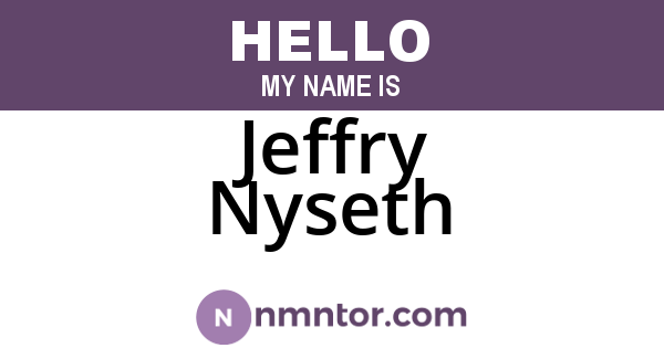 Jeffry Nyseth