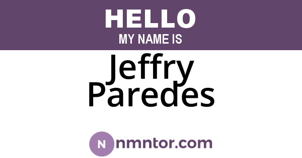 Jeffry Paredes