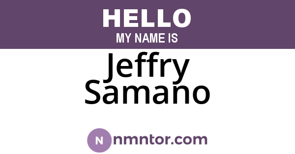 Jeffry Samano