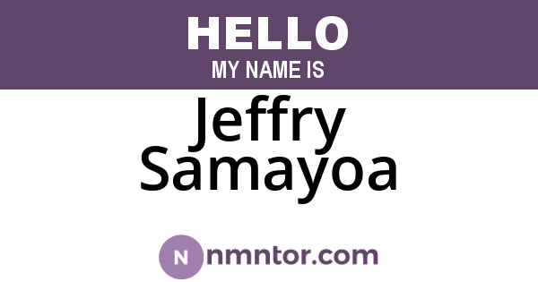 Jeffry Samayoa