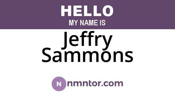 Jeffry Sammons