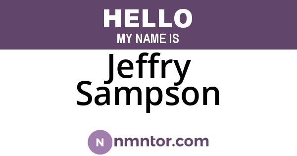 Jeffry Sampson