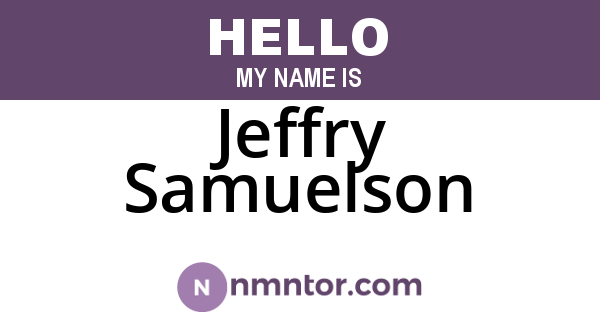 Jeffry Samuelson
