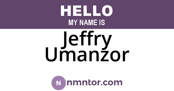 Jeffry Umanzor