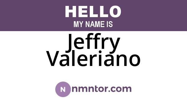 Jeffry Valeriano