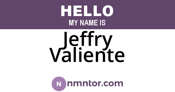 Jeffry Valiente