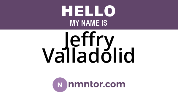 Jeffry Valladolid