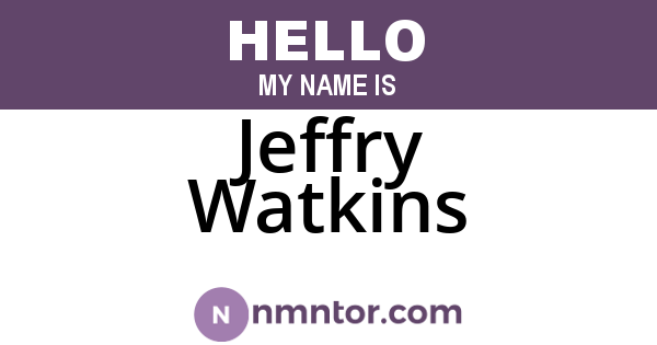 Jeffry Watkins
