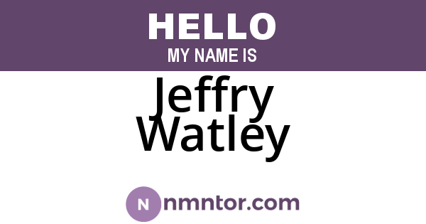 Jeffry Watley