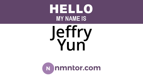 Jeffry Yun