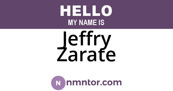 Jeffry Zarate