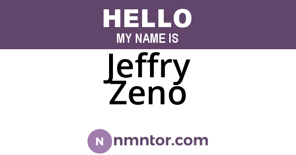 Jeffry Zeno