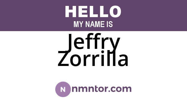 Jeffry Zorrilla