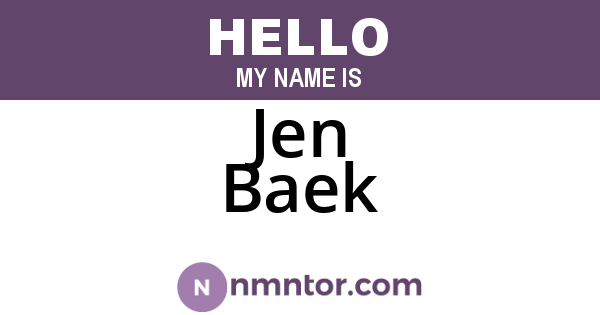 Jen Baek