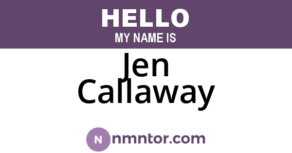 Jen Callaway
