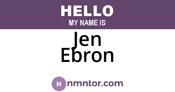Jen Ebron