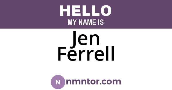 Jen Ferrell