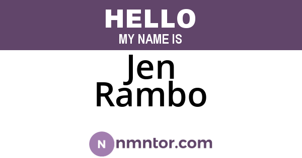 Jen Rambo