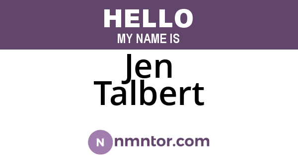 Jen Talbert