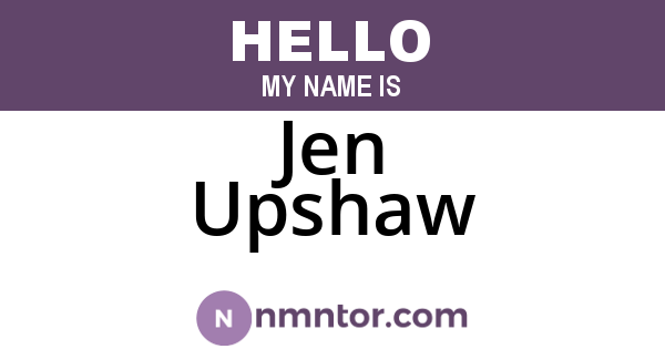 Jen Upshaw