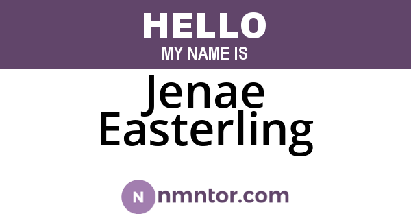 Jenae Easterling