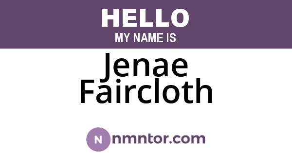 Jenae Faircloth
