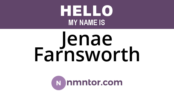 Jenae Farnsworth