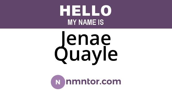 Jenae Quayle