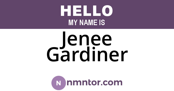 Jenee Gardiner