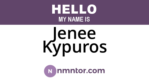 Jenee Kypuros