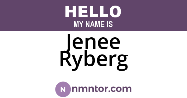 Jenee Ryberg