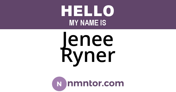 Jenee Ryner