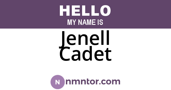 Jenell Cadet