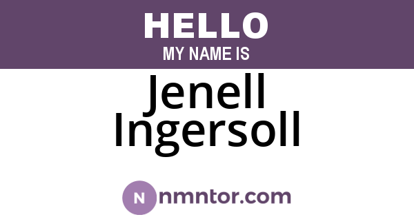 Jenell Ingersoll
