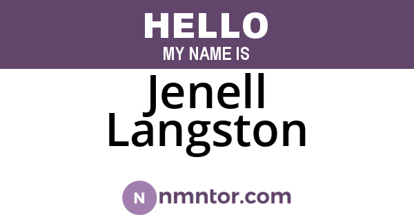 Jenell Langston