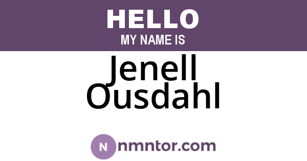 Jenell Ousdahl
